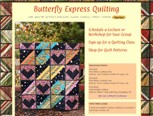 Tablet Screenshot of butterflyexpressquilting.com